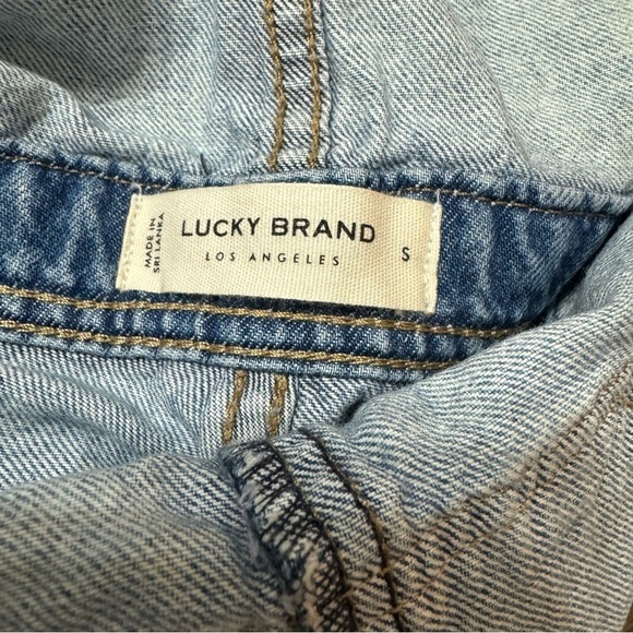 Lucky Brand Distressed Lightweight‎ Denim Overalls Size Small Women - Picture 7 of 9